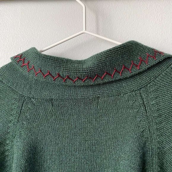 ALFRED SUNG VINTAGE EMBROIDERED 100% WOOL CARDIGAN SIZE SMALL DESIGNER VINTAGE - Picture 8 of 10